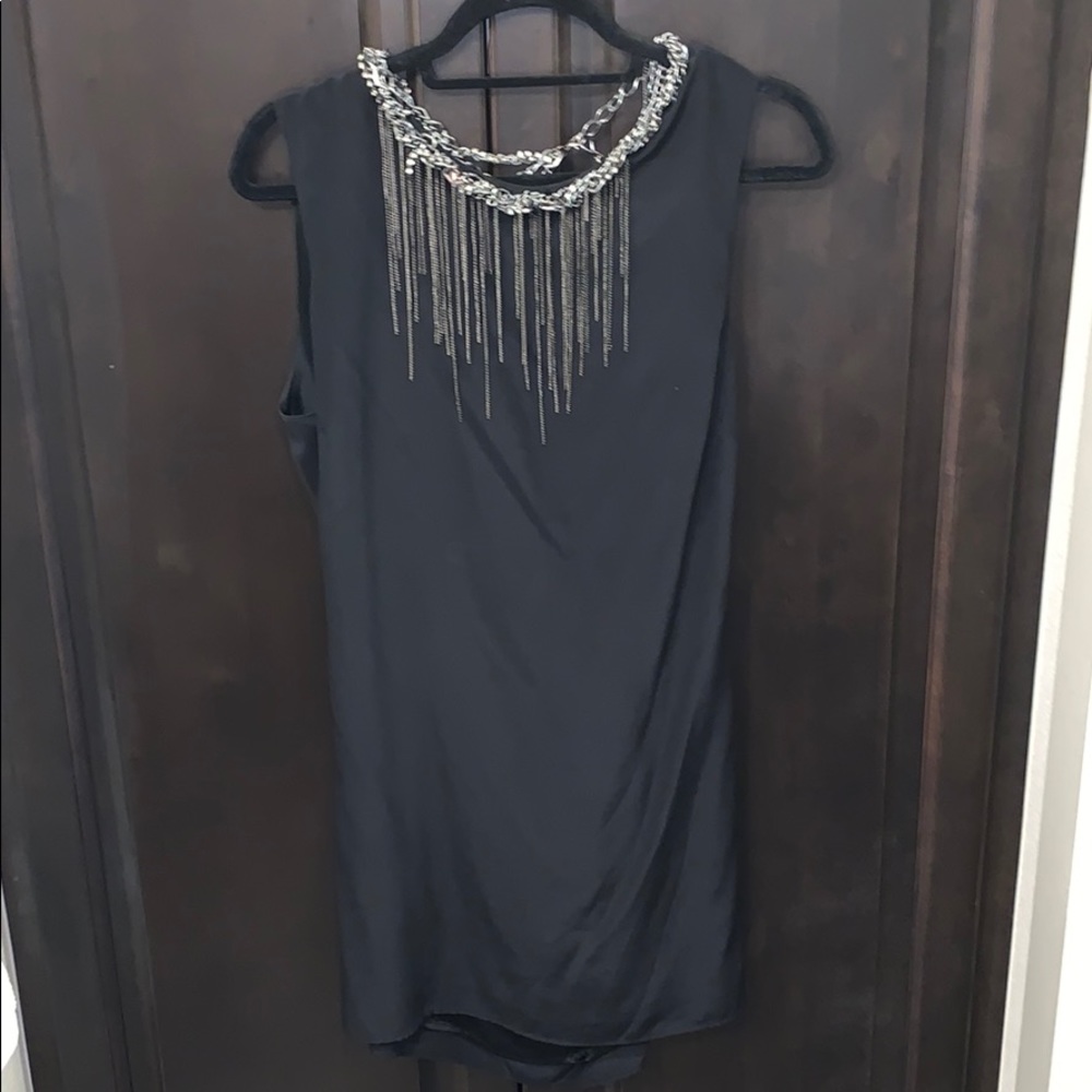 Black Embellished Mini Dress